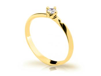 Cutie Diamonds Zásnubný prsteň zo žltého zlata s briliantom DZ6811-1907-10-X-1 61 mm