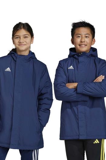 Detská bunda adidas Performance tmavomodrá farba
