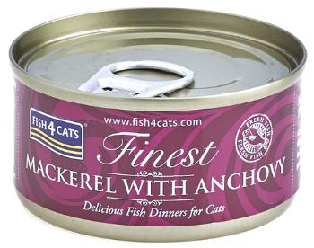 FISH4CATS Konzerva pre mačky Finest makrela s ančovičkamii 70g