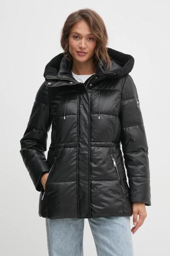 Bunda Dkny dámska, čierna farba, zimná, DLEMPN75