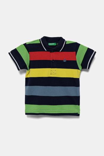 Detská bavlnená polokošeľa United Colors of Benetton vzorovaná, 39QAG300V