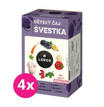 4x LEROS Dětský čaj Švestka 20x2,0g