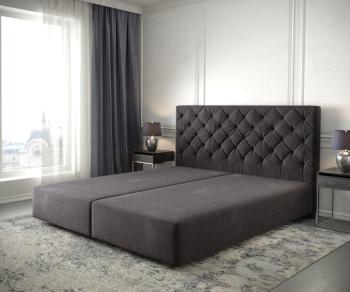 Boxspring posteľ Dream-Great 180x200 cm z mikrovlákna čierna