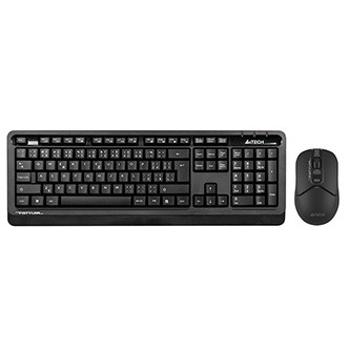 A4Tech FG1012, Sada klávesnice s bezdrátovou optickou myší, AA, CZ, klasická, 2.4 [Ghz], bezdrátová, černá