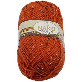 Tweed 100 g – 4081 červená s nopkami (7814)