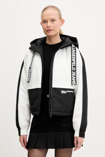 Bunda Karl Lagerfeld Jeans čierna farba, prechodná, A3W15021
