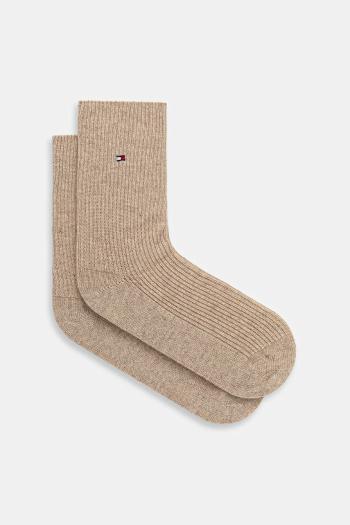 Ponožky Tommy Hilfiger béžová farba, 701236465