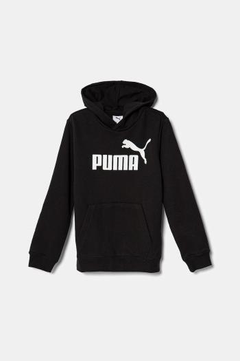Detská mikina Puma ESS No. 1 Logo Hoodie TR čierna farba, s kapucňou, s potlačou, 684909