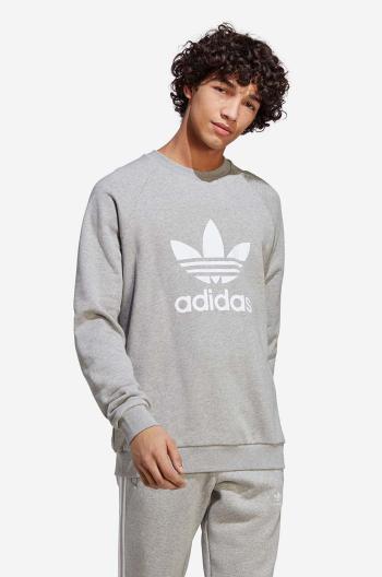 Bavlnená mikina adidas Originals Adicolor Classics Trefoil Crewneck Sweatshirt IA4857-grey, pánska, šedá farba, vzorovaná