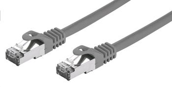 Kabel C-TECH CB-PP7-025 patchcord Cat7, S/FTP, šedý, 0,25m