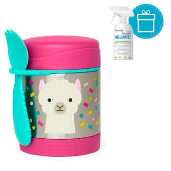 SKIP HOP Zoo Termoska na jedlo s lyžičko/vidličkou Lama 325 ml, 12 m+ + AQUAINT 500 ml