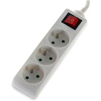 WowME predlžovací prívod 230V 3× zásuvka 5 m s vypínačom (KF-FB-03K-5M,3G1.5MM2)
