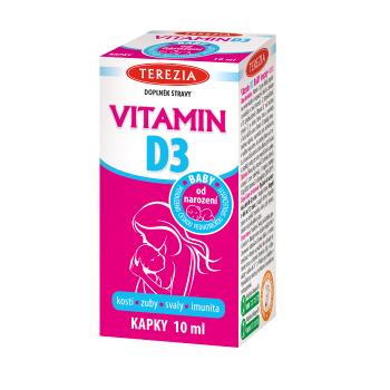 TEREZIA Vitamín D3 Baby kvapky od 1. mesiaca 10 ml