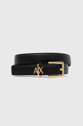 Kožený opasok Armani Exchange čierna farba, 941182 4R759