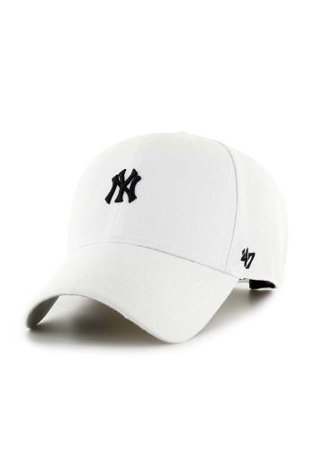 Šiltovka 47 brand MLB New York Yankees biela farba, s nášivkou, B-BRMPS17WBP-WHA