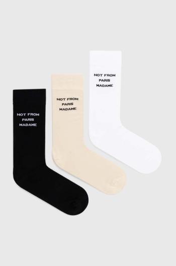 Bavlnené ponožky Drôle de Monsieur Le Pack de Chaussettes Slogan 3-pak PERM-SK101-CO024-MC