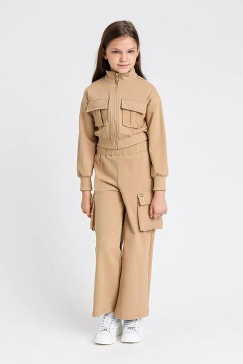 Detská bunda bomber Twinset béžová farba, 251GJ2585
