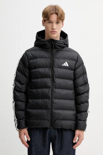 Bunda adidas Essentials čierna farba, prechodná, JM8355