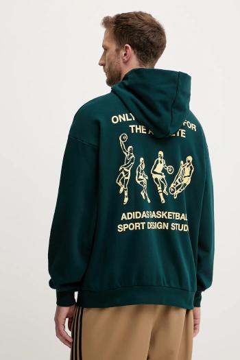 Bavlnená mikina adidas Originals Asd Otb Hoodie zelená farba, s kapucňou, s potlačou, JY3652