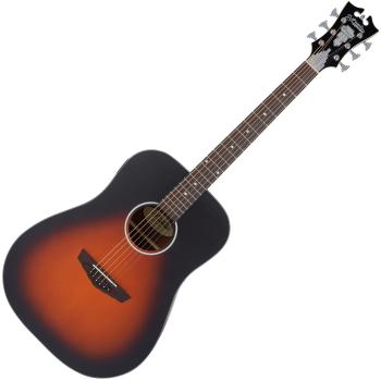 D'Angelico Premier Lexington LS Satin Vintage Sunburst Elektroakustická gitara Dreadnought