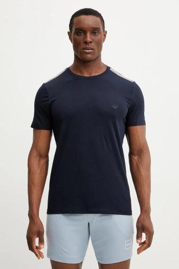 Tričko Emporio Armani Underwear pánske, tmavomodrá farba, jednofarebné, EM000384 AF10779