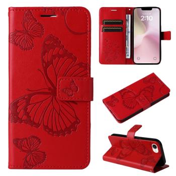 ART BUTTERFLY Peňaženkový obal pre Apple iPhone 16e červený