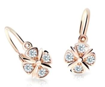 Cutie Diamonds Detské náušnice z ružového zlata s diamantmi C2245-10-10-X-4-D