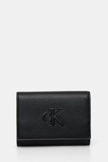 Peňaženka Calvin Klein Jeans dámska, čierna farba, LV04K1078G