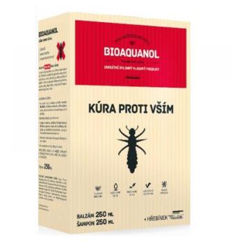 BIOAQUANOL Kúra proti všiam - Šampón 250 ml + Balzam 250 ml + hrebeň