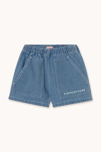 Detské bavlnené šortky Tinycottons GRAPHIC DENIM SHORT jednofarebné, SS25-242