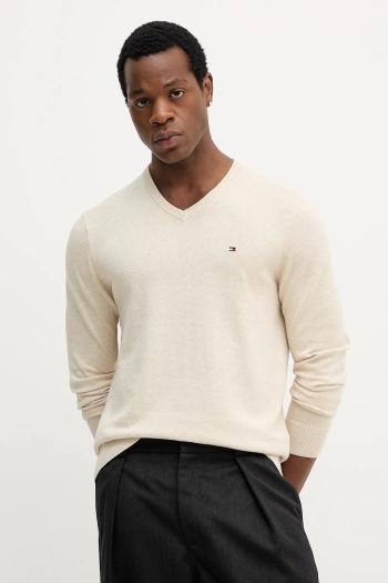 Bavlnený sveter Tommy Hilfiger čierna farba, ľahký, MW0MW14745