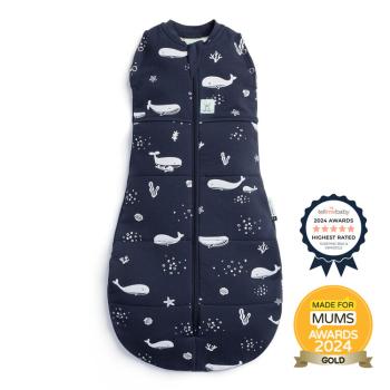 ERGOPOUCH Zavinovačka a vak na spanie 2v1 Cocoon Whale 3-6 m, 6-8 kg, 2,5 tog