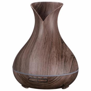 Difuzor arome Sixtol Vulcan, lemn gri-maro, 350 ml, maro închis
