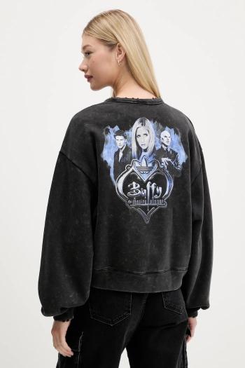 Bavlnená mikina adidas Originals 20th Century Fox Disney čierna farba, s potlačou, JX1276