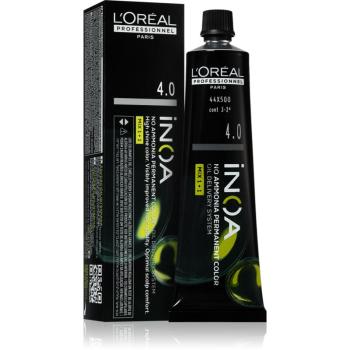 L’Oréal Professionnel Inoa permanentná farba na vlasy bez amoniaku odtieň 4.0 60 ml