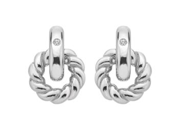 Hot Diamonds Elegantné strieborné náušnice s diamantmi Willow DE804