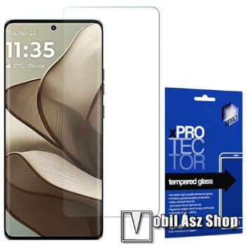 Motorola Edge 50 5G, Xpro előlap védő karcálló edzett üveg, 0.33mm vékony, 9H, Arc Edge, A képernyő sík részét védi, Átlátszó