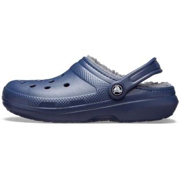 Crocs CLASSIC FUZZ LINED CLOG Dámské nazouváky, tmavě modrá, velikost 36/37