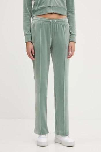 Tepláky Juicy Couture tyrkysová farba, s nášivkou, JCAPW045