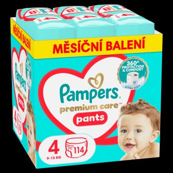 PAMPERS Premium Care Plienkové Nohavičky, veľkosť 4, 9kg-15kg 114 ks