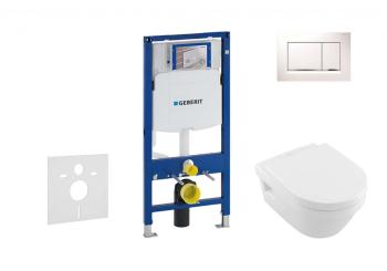 GEBERIT - Duofix Set predstenovej inštalácie, klozetu a dosky Villeroy & Boch, tlačidla Sigma30, DirectFlush, SoftClose, CeramicPlus, biela/chróm 111.300.00.5 NB5