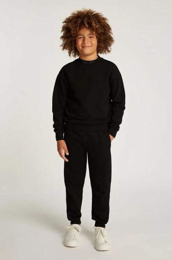 Detská tepláková súprava Calvin Klein Jeans 0 čierna farba, IB0IB02385