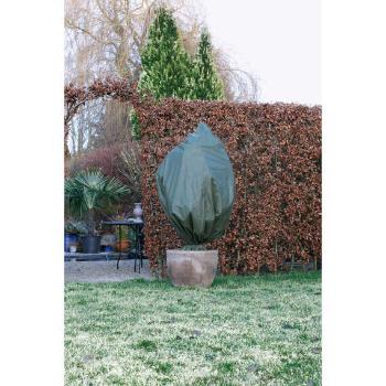 Téli takarófólia zsinórral, zöld átm. 100cmx150cmx157cm 50g/m2/ f...