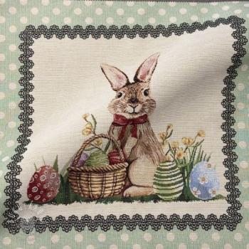 Dekoračná látka GOBELIN PREMIUM Easter Bunny Eggs PANEL