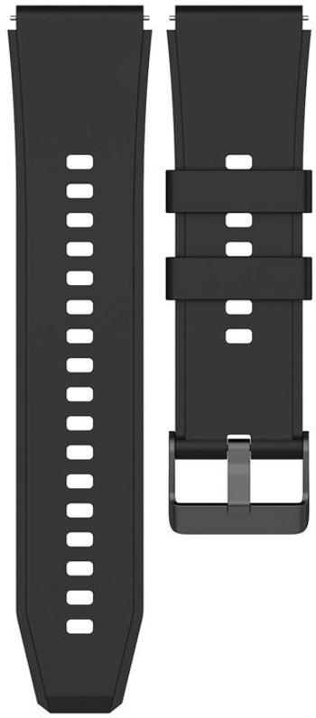 4wrist Silikonový řemínek s černou sponou 20 mm - Black