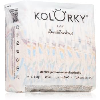 Kolorky Day Rain&Rainbow jednorazové EKO plienky veľkosť M 5-8 Kg 21 ks