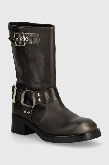 Kožené členkové topánky Steve Madden Blessing dámske, hnedá farba, na podpätku, jemne zateplené, SM11003172