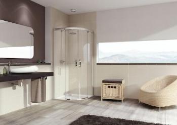 Sprchový kút asymetrický 100x80 cm Hüppe Aura elegance 402409.092.322