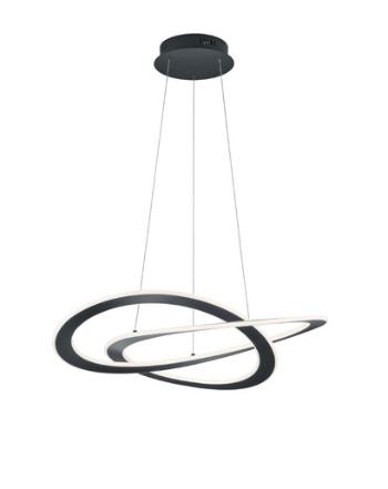 LED závesné osvetlenie Trio Oakland antracit TR 321710142