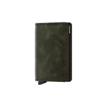 Secrid  Slimwallet Vintage - Olive Black  Peňaženky Zelená